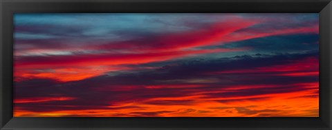 Framed Clouds in the sky at dusk, Los Angeles County, California, USA Print