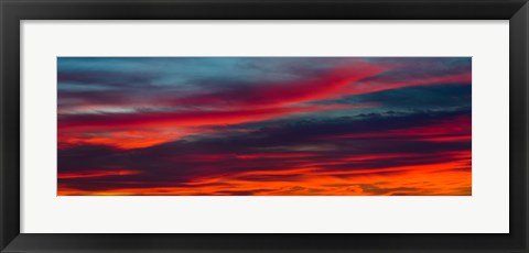 Framed Clouds in the sky at dusk, Los Angeles County, California, USA Print