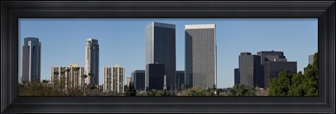 Framed Low angle view of buildings, Century City, Los Angeles County, California, USA Print