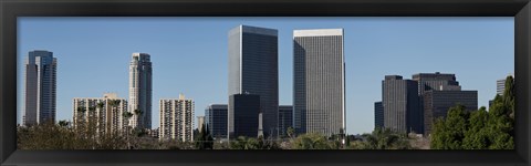 Framed Low angle view of buildings, Century City, Los Angeles County, California, USA Print