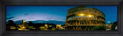 Framed Amphitheater at dusk, Coliseum, Rome, Lazio, Italy Print
