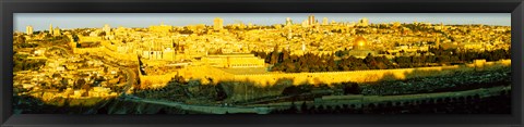 Framed High angle view of a city, Jerusalem, Israel Print