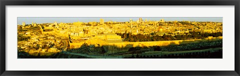 Framed High angle view of a city, Jerusalem, Israel Print