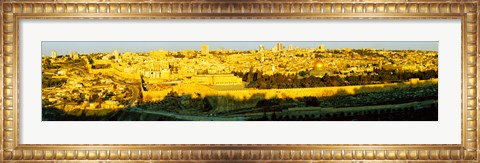 Framed High angle view of a city, Jerusalem, Israel Print