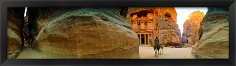 Framed Narrow passageway at Al Khazneh, Petra, Jordan Print