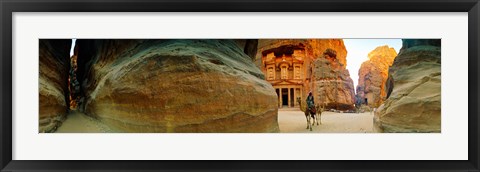 Framed Narrow passageway at Al Khazneh, Petra, Jordan Print