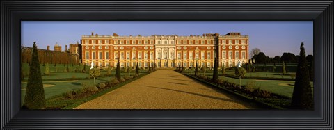 Framed Facade of the palace, Hampton Court, Richmond-Upon-Thames, London, England Print