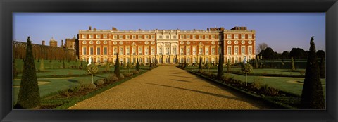 Framed Facade of the palace, Hampton Court, Richmond-Upon-Thames, London, England Print