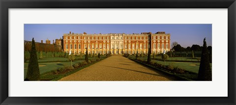 Framed Facade of the palace, Hampton Court, Richmond-Upon-Thames, London, England Print