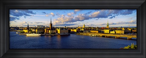 Framed City at the waterfront, Gamla Stan, Stockholm, Sweden Print