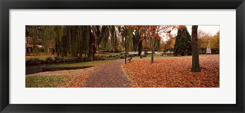 Framed Park at banks of the Avon River, Christchurch, South Island, New Zealand Print