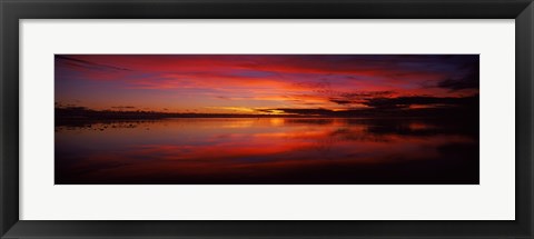 Framed Reflection of clouds in water, Rarotonga, Cook Islands, New Zealand Print