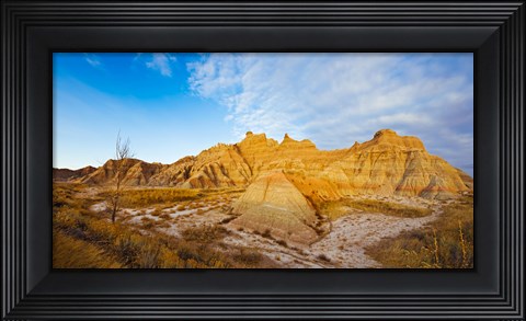 Framed Rock formations on a landscape, Saddle Pass Trail, Badlands National Park, South Dakota, USA Print