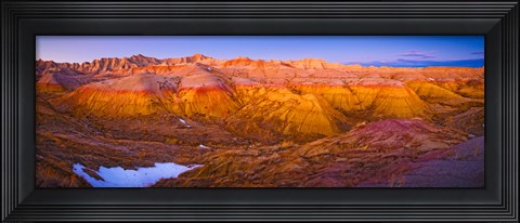 Framed Rock formations on a landscape, Badlands National Park, South Dakota, USA Print