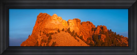 Framed Low angle view of a monument, Mt Rushmore, South Dakota Print
