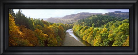 Framed River Garry at Killiecrankie, Pitlochry, Perth And Kinross, Scotland Print