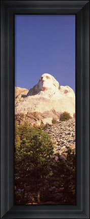 Framed Low angle view of the Mt Rushmore National Monument, South Dakota, USA Print