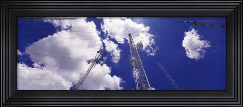Framed Low angle view of radio antennas, Tucson Mountain Park, Tucson, Arizona, USA Print