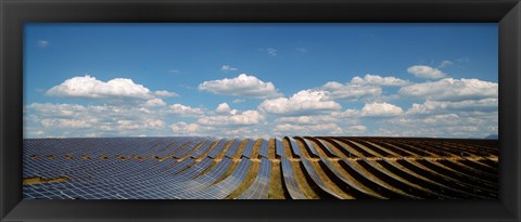 Framed Solar panels in a field, Provence-Alpes-Cote d&#39;Azur, France Print