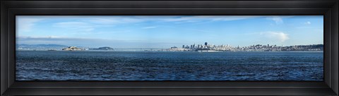 Framed View of Alcatraz Island and San Francisco, California, USA Print