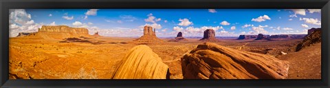 Framed Rock formations at Monument Valley, Monument Valley Navajo Tribal Park, Arizona, USA Print