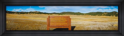 Framed Signboard at Wind Cave National Park, Black Hills National Forest, South Dakota, USA Print
