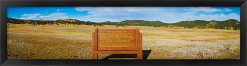 Framed Signboard at Wind Cave National Park, Black Hills National Forest, South Dakota, USA Print