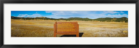 Framed Signboard at Wind Cave National Park, Black Hills National Forest, South Dakota, USA Print