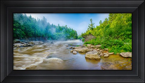 Framed Youghiogheny River a wild and scenic river, Swallow Falls State Park, Garrett County, Maryland Print