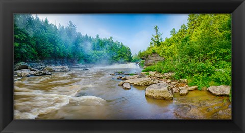 Framed Youghiogheny River a wild and scenic river, Swallow Falls State Park, Garrett County, Maryland Print