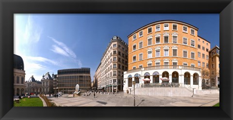 Framed Buildings at Place Louis Pradel, Lyon, Rhone, Rhone-Alpes, France Print