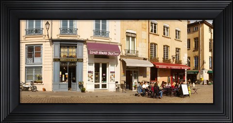 Framed Buildings in a city, St. Jean Cathedral, Lyon, Rhone, Rhone-Alpes, France Print