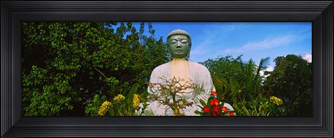 Framed Low angle view of a Buddha statue, Lahaina Jodo Mission, Maui, Hawaii, USA Print