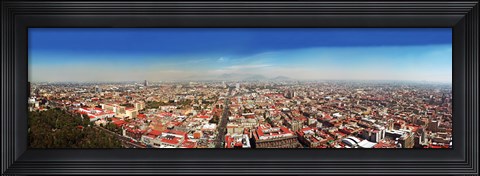 Framed Aerial view of cityscape, Mexico City, Mexico Print