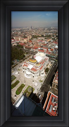 Framed High angle view of Palacio de Bellas Artes, Mexico City, Mexico Print