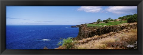 Framed Black Rock, Kaanapali, Maui, Hawaii Print