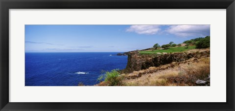 Framed Black Rock, Kaanapali, Maui, Hawaii Print