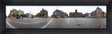 Framed Royal Palace and the Nieuwe Kerk, Dam Square, Amsterdam, Netherlands Print