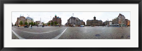 Framed Royal Palace and the Nieuwe Kerk, Dam Square, Amsterdam, Netherlands Print