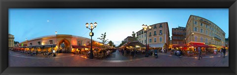 Framed Street with buildings at dusk, Nice, Alpes-Maritimes, Provence-Alpes-Cote d&#39;Azur, France Print