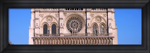 Framed Architectural detail of a cathedral, Notre Dame de Paris, Paris, Ile-de-France, France Print