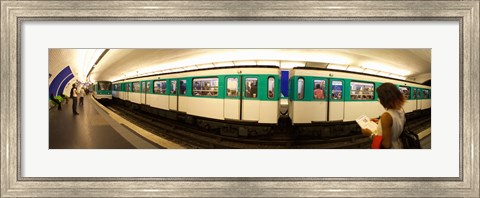 Framed 360 degree view of a metro train, Paris, Ile-de-France, France Print