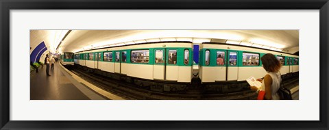 Framed 360 degree view of a metro train, Paris, Ile-de-France, France Print