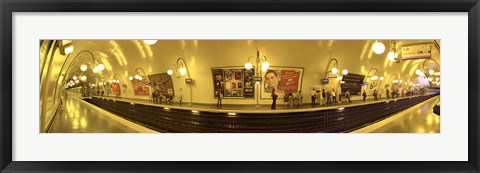 Framed 360 degree view of a metro station, Paris, Ile-de-France, France Print