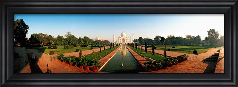 Framed Taj Mahal and Gardens, Agra, Uttar Pradesh, India Print