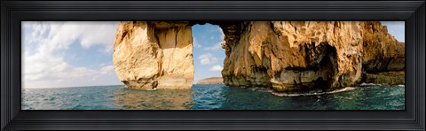 Framed Azure Window natural arch in the sea, Gozo, Dwejra, Malta Print