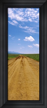 Framed Dirt road passing through San Rafael Valley, Arizona Print