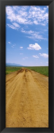Framed Dirt road passing through San Rafael Valley, Arizona Print