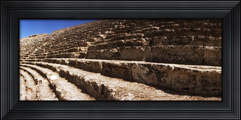 Framed Steps of the theatre in the ruins of Hierapolis, Pamukkale, Denizli Province, Turkey Print