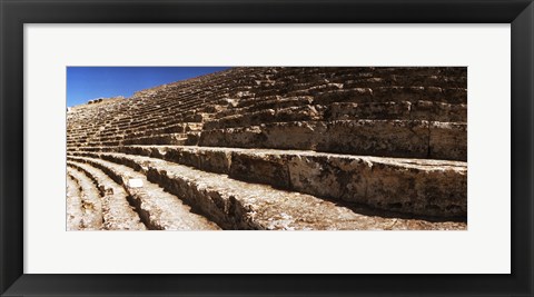 Framed Steps of the theatre in the ruins of Hierapolis, Pamukkale, Denizli Province, Turkey Print